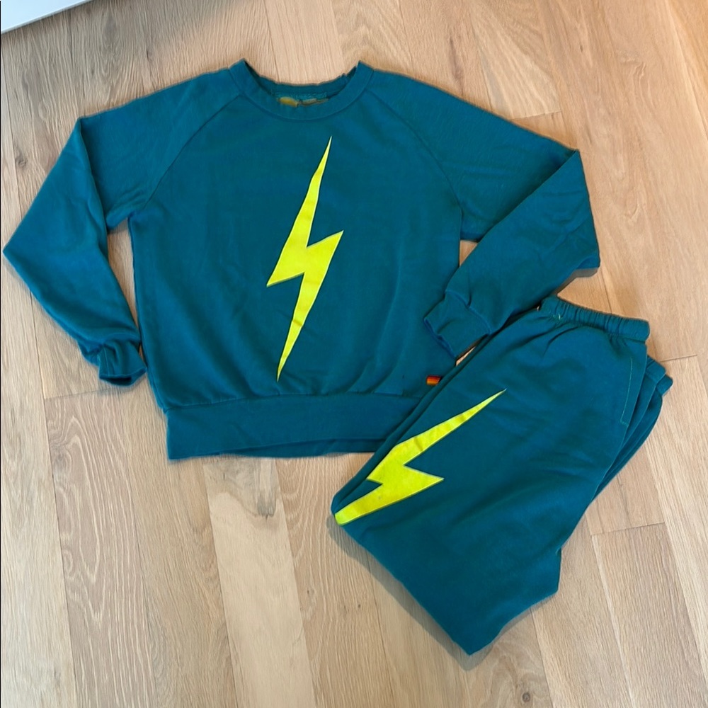 Aviator Nation Teal and Yellow Lightning Set